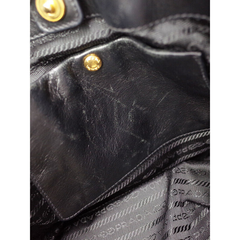 Prada Tessuto Nylon Jacquard Logo Tote Shoulder Bag Nero Black - Picture 5 of 9
